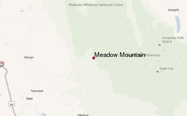 Meadow Mountain Location Map
