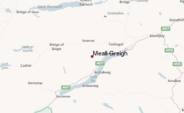 Meall Greigh Location Map