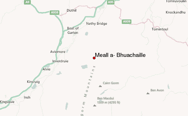 Meall a' Bhuachaille Location Map