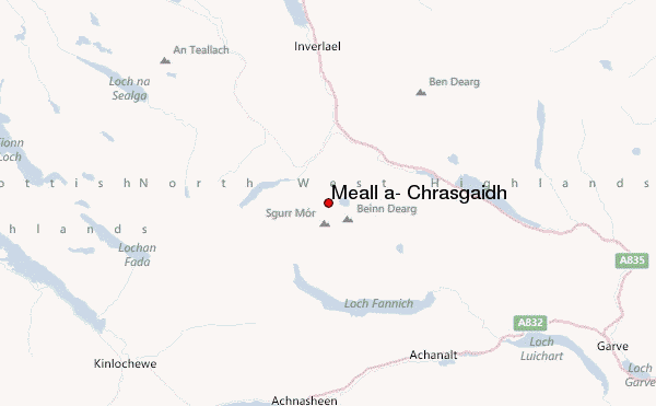 Meall a' Chrasgaidh Location Map