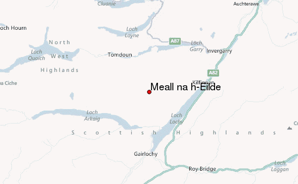 Meall na h-Eilde Location Map