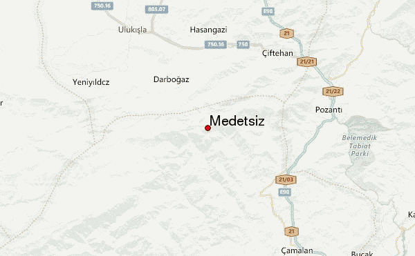 Medetsiz Location Map