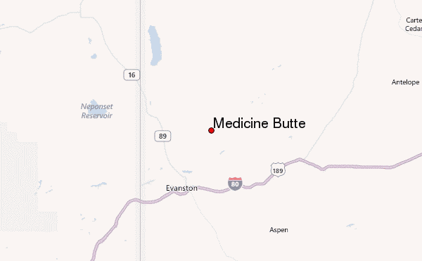 Medicine Butte Location Map