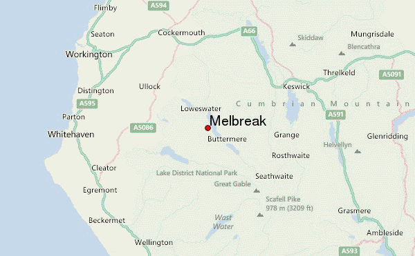 Melbreak Location Map