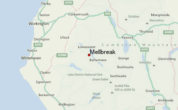 Mellbreak Location Map