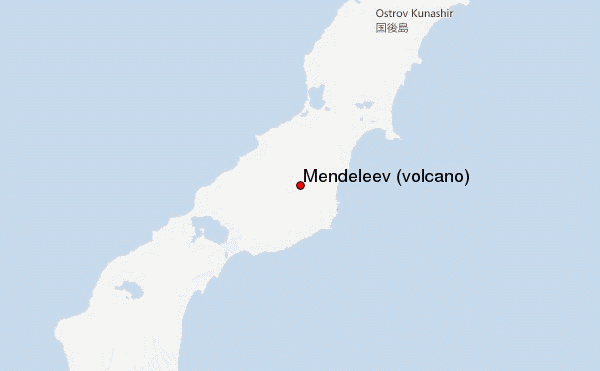 Mendeleev (volcano) Location Map