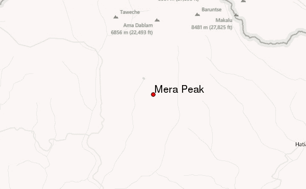 Mera Peak Location Map