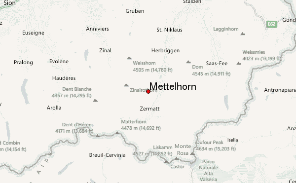 Mettelhorn Location Map