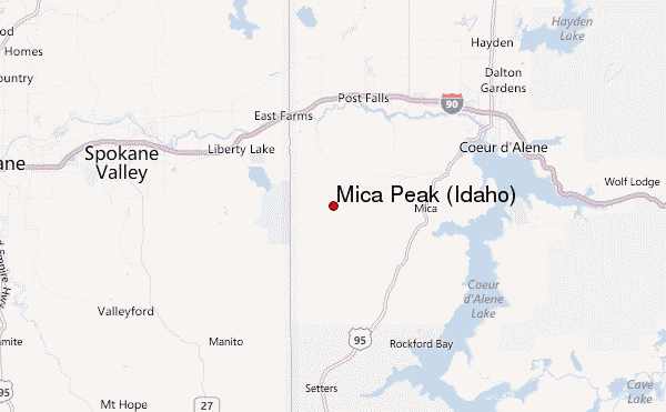 Mica Peak (Idaho) Location Map