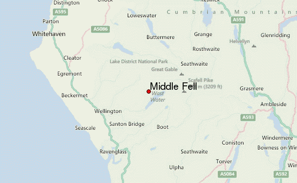 Middle Fell Location Map