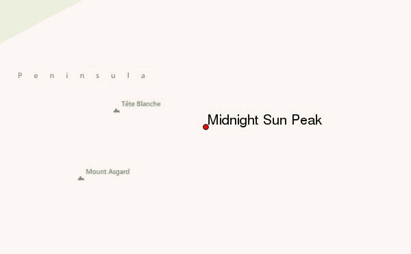Midnight Sun Peak Location Map