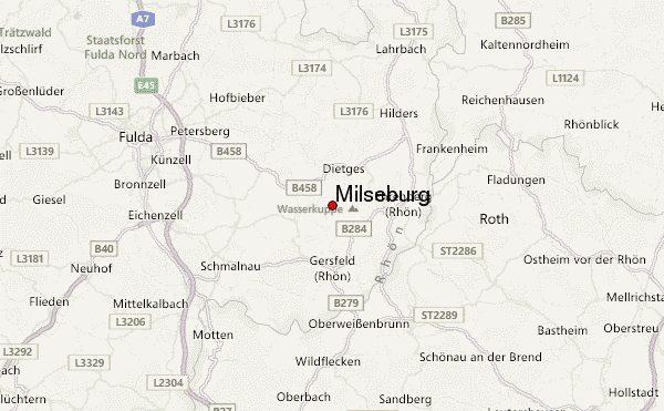 Milseburg Location Map