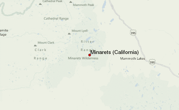 Minarets (California) Location Map