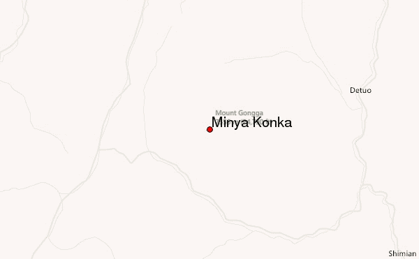 Minya Konka Location Map
