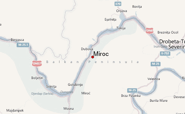 Miroč Location Map