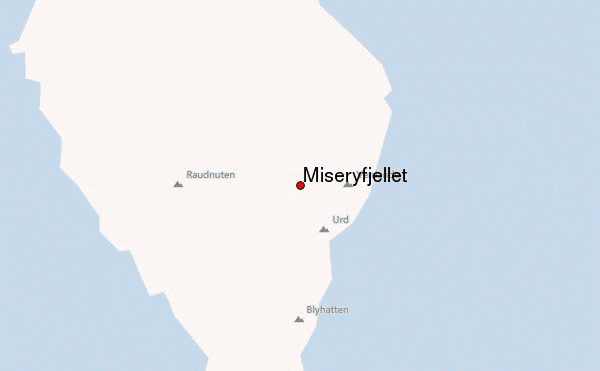 Miseryfjellet Location Map
