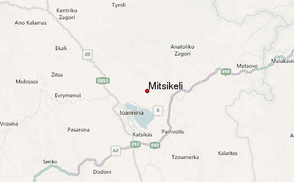 Mitsikeli Location Map
