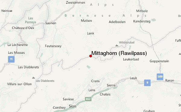 Mittaghorn (Rawilpass) Location Map