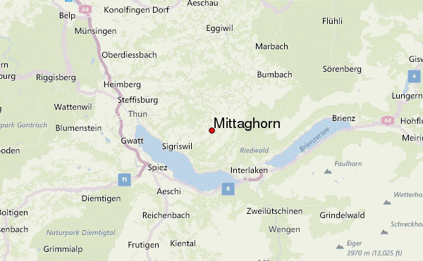 Mittaghorn Location Map