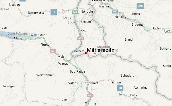 Mittlerspitz Location Map