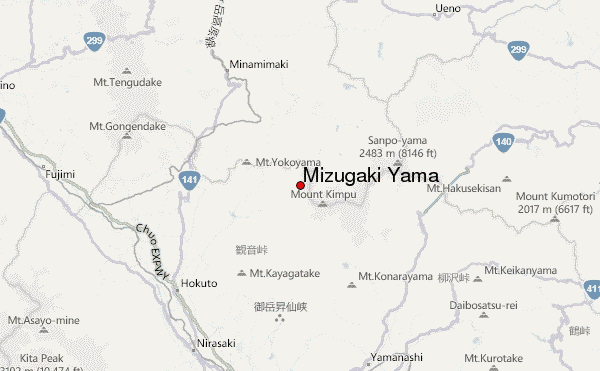Mizugaki Yama Location Map
