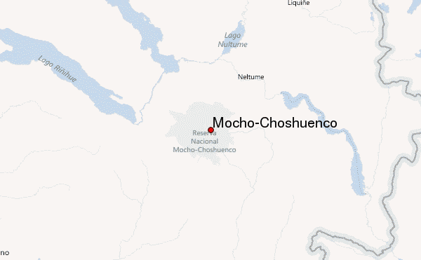 Mocho-Choshuenco Location Map