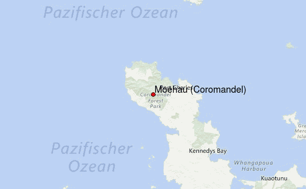 Moehau (Coromandel) Location Map