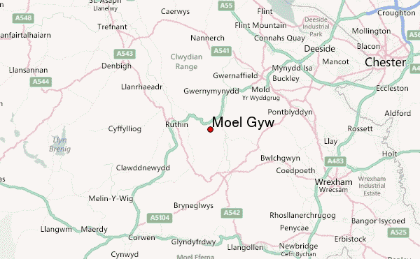 Moel Gyw Location Map