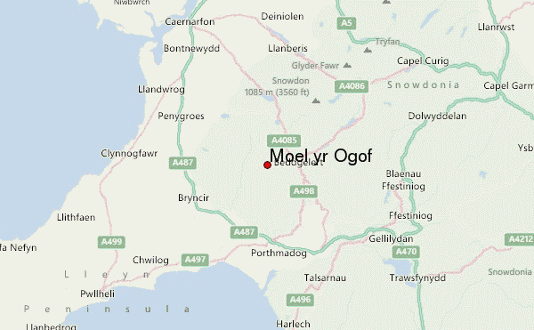 Moel yr Ogof Location Map
