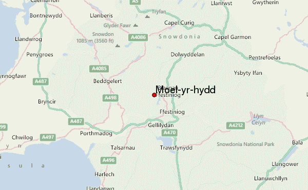 Moel-yr-hydd Location Map
