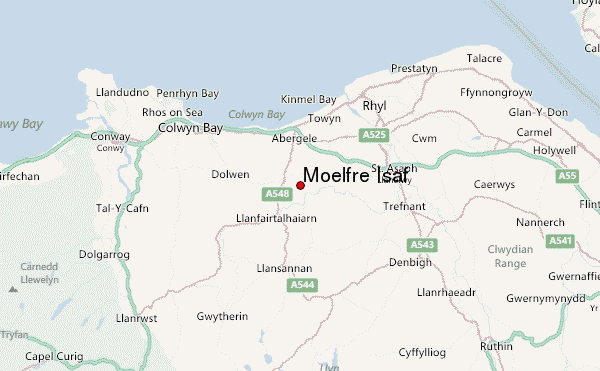Moelfre Isaf Location Map