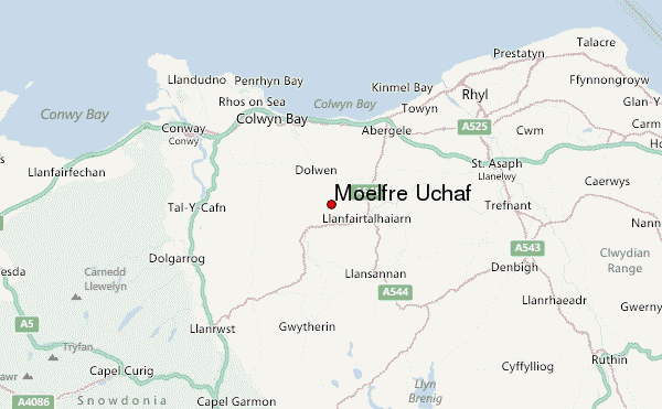 Moelfre Uchaf Location Map