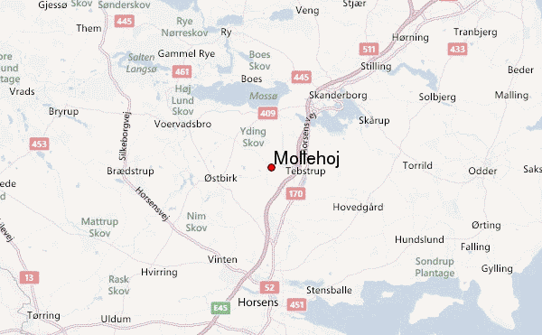 Møllehøj Location Map