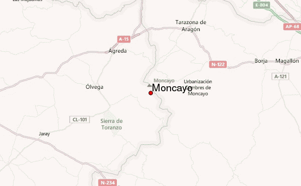 Moncayo Location Map
