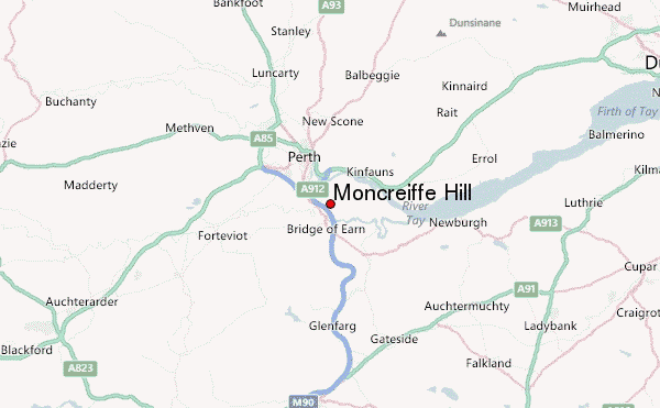 Moncreiffe Hill Location Map