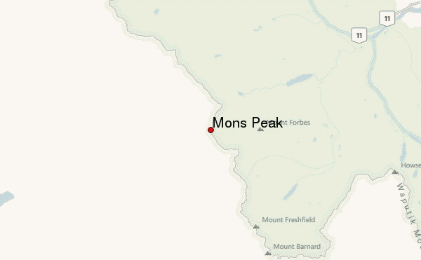 Mons Peak Location Map