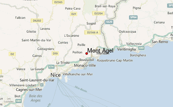Mont Agel Location Map