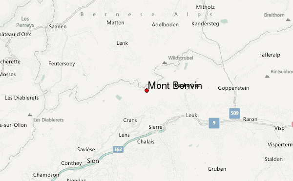 Mont Bonvin Location Map