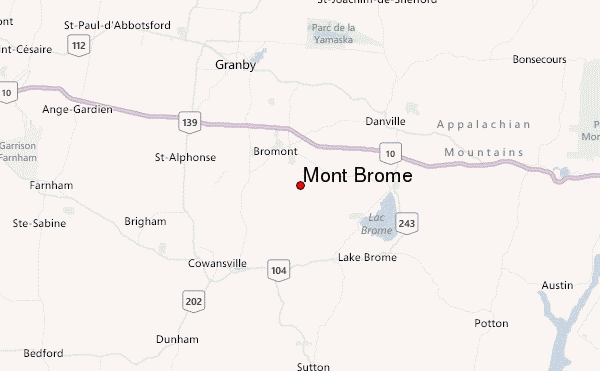 Mont Brome Location Map
