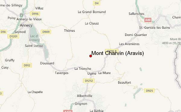 Mont Charvin (Aravis) Location Map