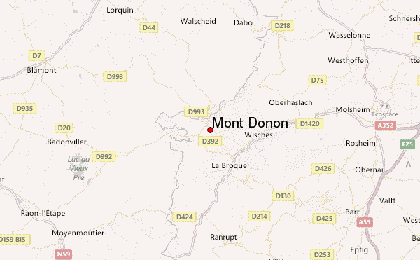 Mont Donon Location Map