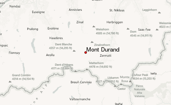 Mont Durand Location Map