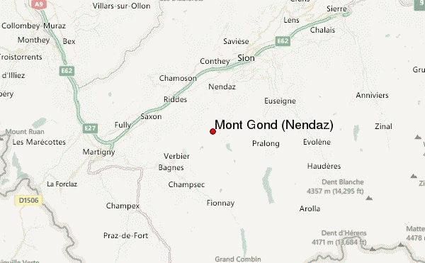 Mont Gond (Nendaz) Location Map