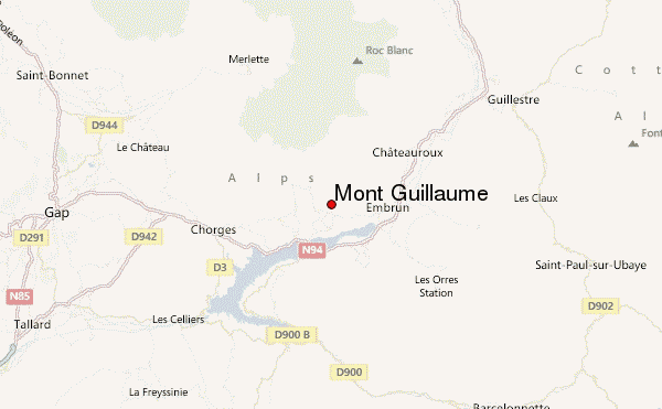 Mont Guillaume Location Map