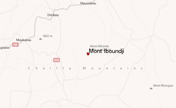 Mont Iboundji Location Map