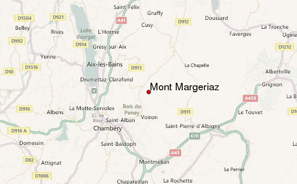 Mont Margériaz Location Map