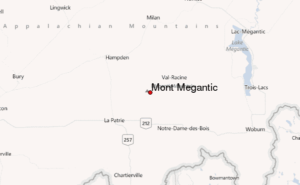 Mont Mégantic Location Map