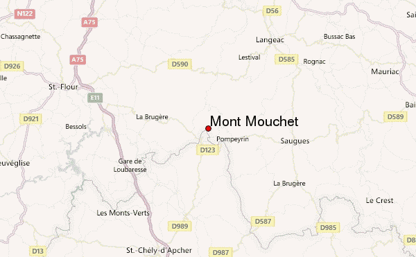 Mont Mouchet Location Map