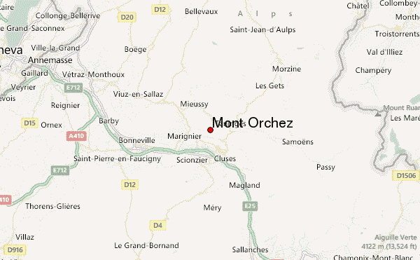 Mont Orchez Location Map