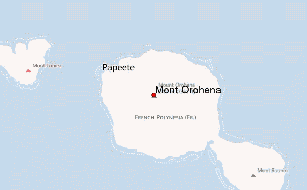 Mont Orohena Location Map